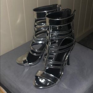 Sliver Ankle High Heels